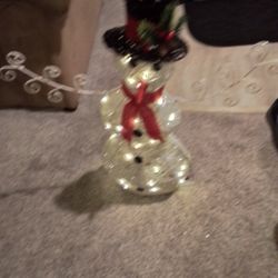 Cracker Barrel Light Up Snowman 