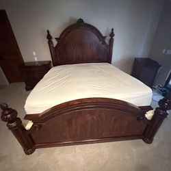 Timeless Solid Wood King Bedroom Set – Ornate Traditional Design – $10,000+ Retail Value