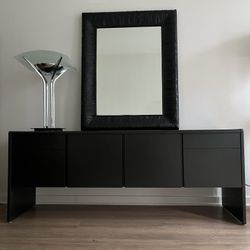 Modern Black Wood Console Buffet