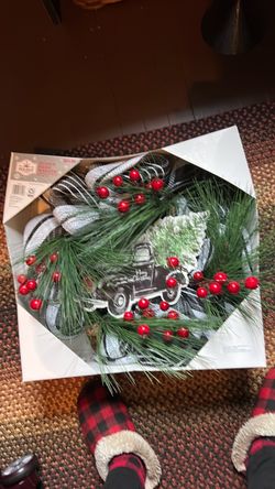New wreath in box