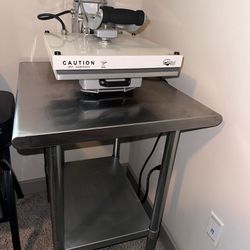 T-Shirt Heat Press And Industrial Table 