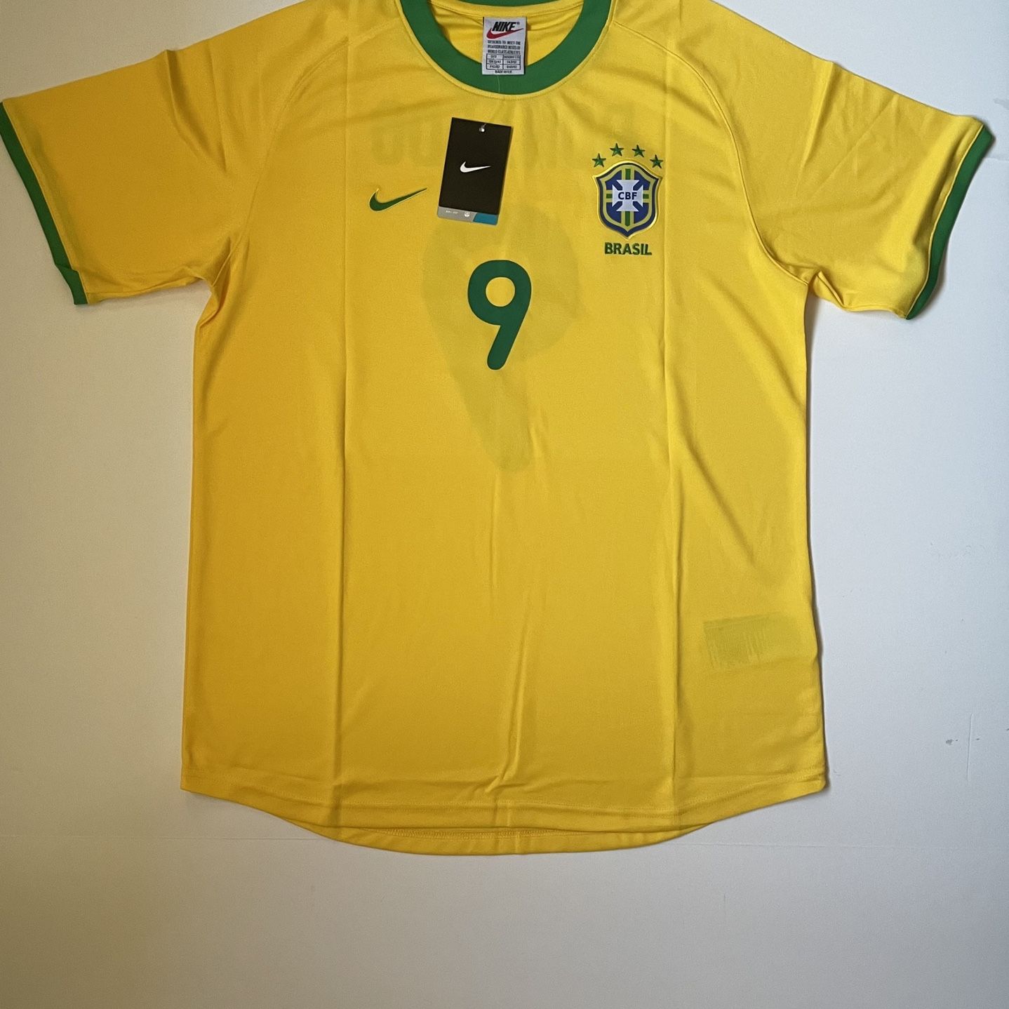 Vintage Y2K Ronaldo R9 Nike Jersey Shirt Men medium CBF Brazil Swoosh