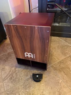 Meinl Jumbo Bass Subwoofer Cajon SUBCAJ5WN Drum + Foot Tambourine — like new