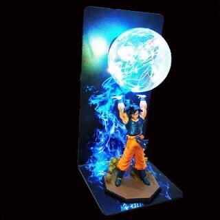 Dragon Ball Z Goku Son Gokou Genki Dama SpiritBomb Statue Figure 14" LED Lamp