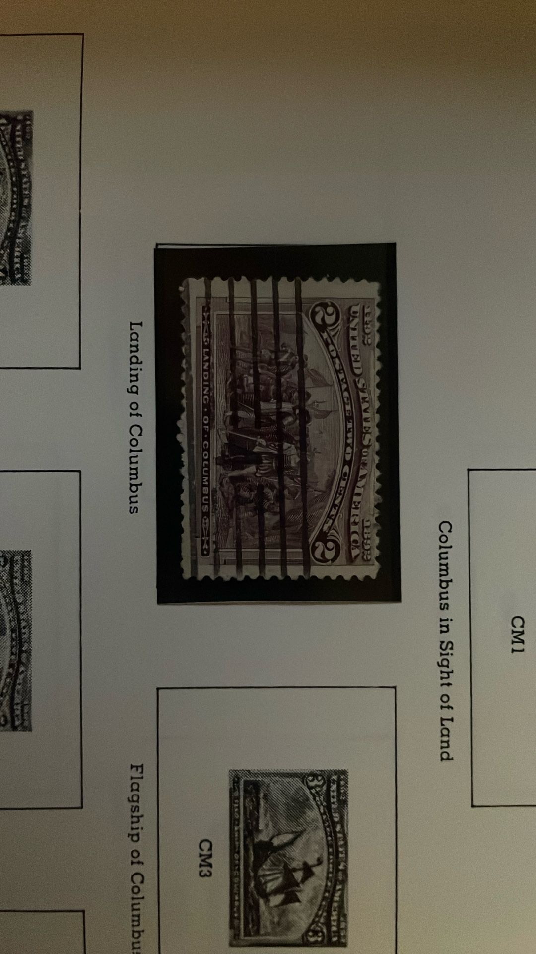 US 1893 Stamp 2 cent Landing of Columbus Perf 12 SC# US 231 Brown Lot 380