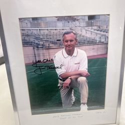 Jim Tressel Autographed “Yea Ohio” 11x14” Framed Picture.  Frame Is 11x14” 