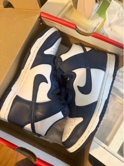 Nike Dunk High (GS) White Midnight Navy Size 4Y