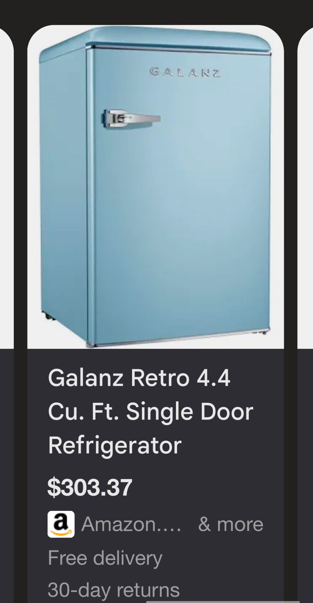 Galanz Retro Blue Mini Fridge
