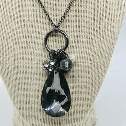 Gun metal necklace