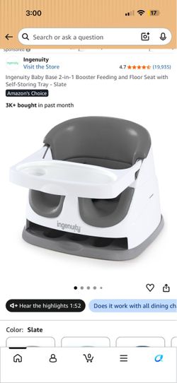 New Ingenuity 2 In 1 Booster Seat