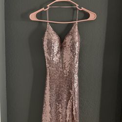 Pink Sparkly Prom Dress 