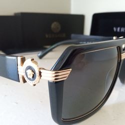 Versace Gold Black Luxury Sunglasses 