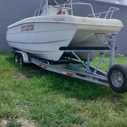 2002 25’ Catamaran & Trailer 