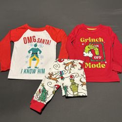 Christmas grinch Pajamas 3T 