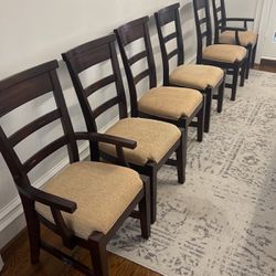 Dining Room Chairs. Set Of 6. And Bench