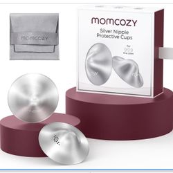 Momcozy 999 Silver Nursing Cups Original Perforated Breathable Design, Breastfeeding Essential, Nipple Shield for Nursing Newborn, XL Size