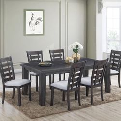 Solid Wood 7 Pc Dining Set