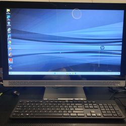 DeskTop  AIO  Intel i3 📓🖥 HP  Pavillion  24 - B016  - All in One  PC  (not  touch. ) Windows  11 🔌 DVD-RW📀 HDMI  Wi-Fi WebCam- Work  Excellent  ✔️