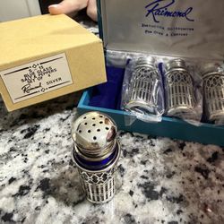Vintage Silver Salt And Pepper Shakers 