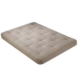 Serta Cypress Double Sided Innerspring Queen Futon Mattress, Khaki,