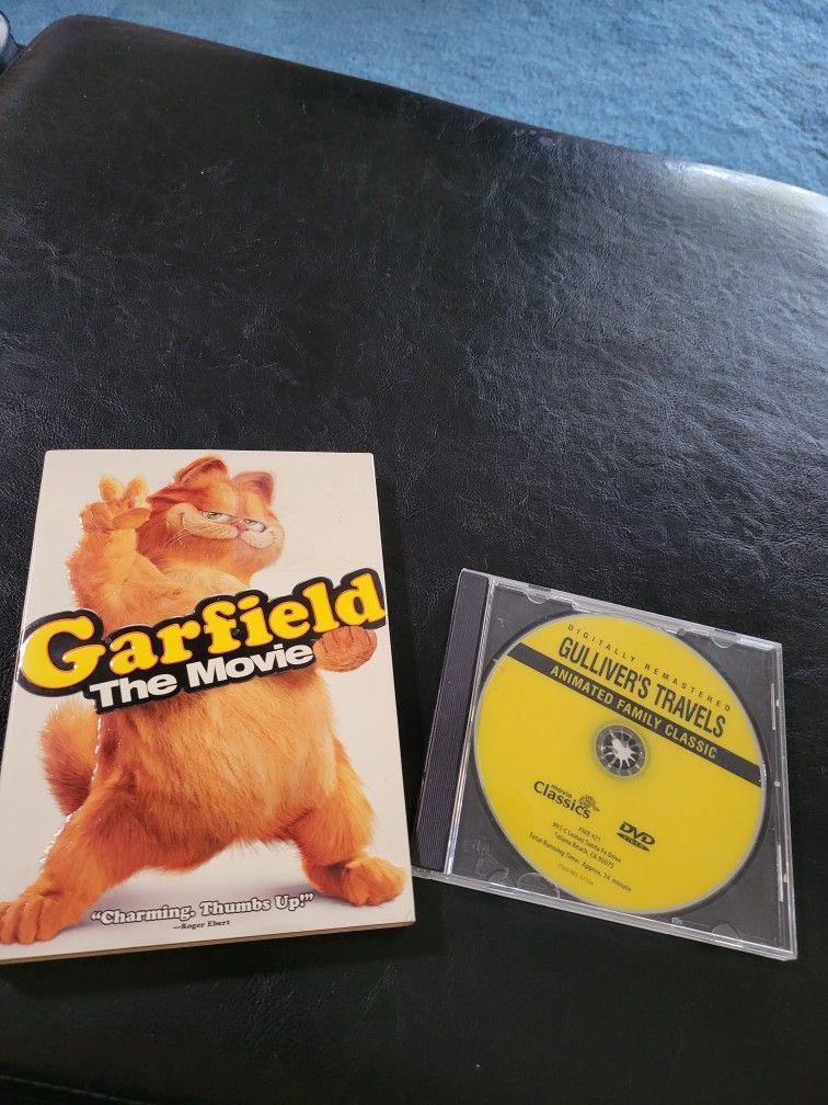 Garfield DVD Movie And Gulliver's Travel DVD