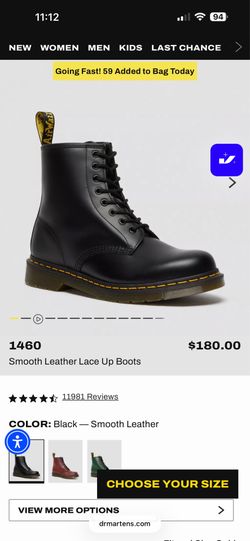 Dr martens 1460 black men boots
