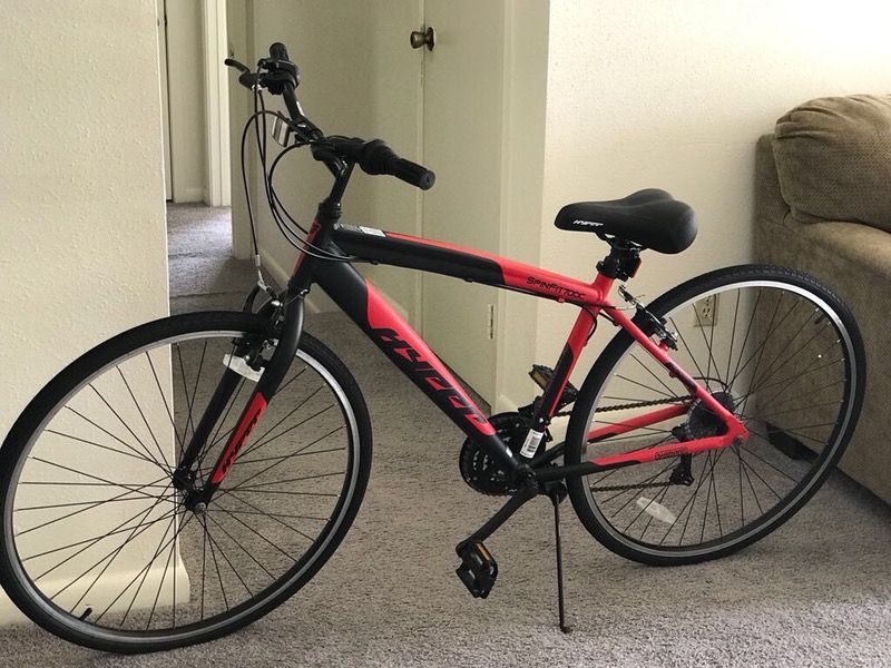 700c Hyper Spinfit men’s Hybrid Bike with car rack