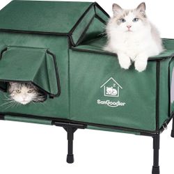 Outdoor Cat House Weatherproof, Summer Cooling Outside X(421)