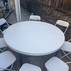 Lifetime round table&8chairs