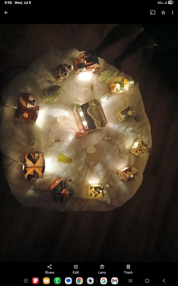 Christmas Village And Vintage Fontinini Nativity