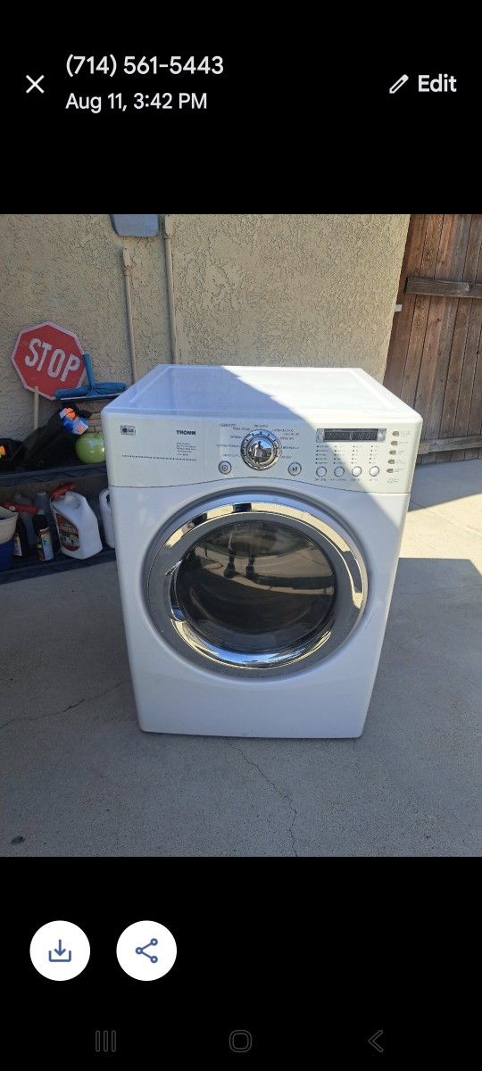 L g gas dryer working in great conditions ninety days warranty