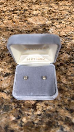 14k gold zirconium earrings