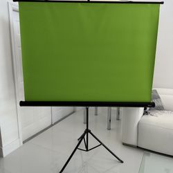 New, Portable Extra Wide Collapsible Green Screen Back Drop For Streaming, Video Or Photography, Never Used