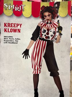 New, Women’s Kreepy Clown Costume size small