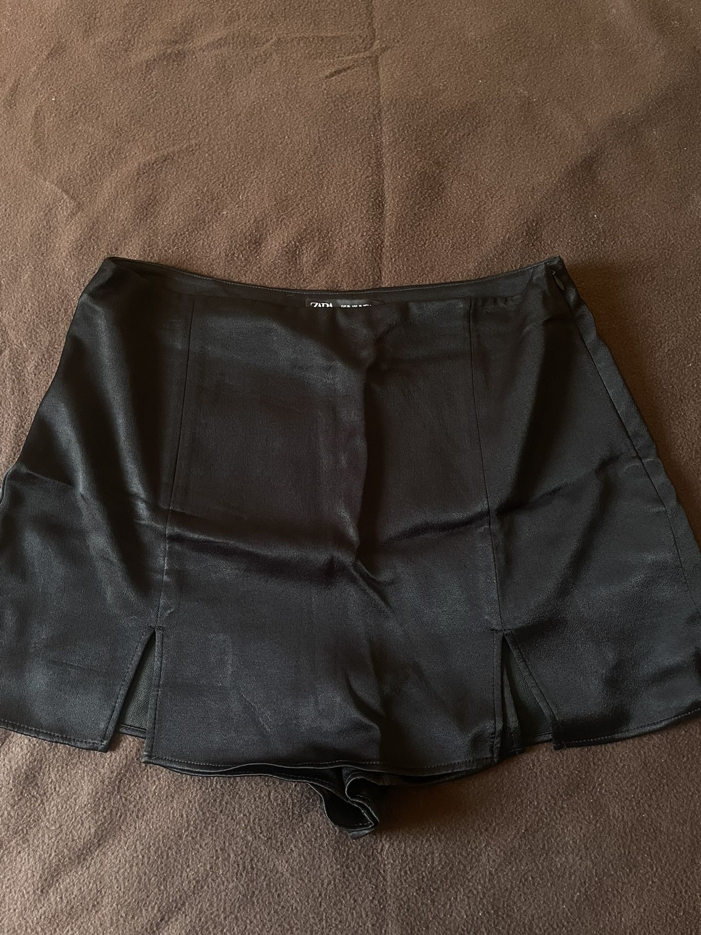 Black Satin Skort Size XL