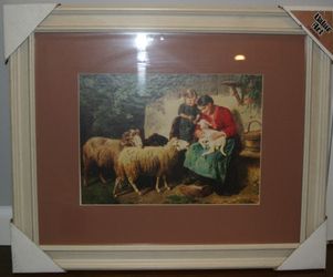 🖼️ “The Pet Lamb” Framed Print – 24" x 20"