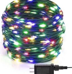 Waterproof LED Outdoor Christmas String Lights, 96Ft 300 LED 9 Modes Color Changing Indoor & Outside Fairy Light