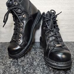 Harley Davidson Boots Womens Turbulent Black Leather Biker Boots 84078 Size: 9