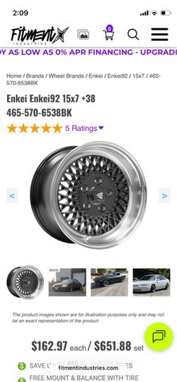 15x7 38mm Honda Civi