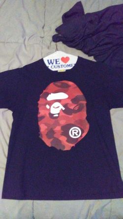 Bape red camo tee M