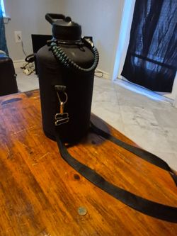 Large Water Bottle with Sleeve and Strap