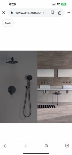 Shower System Wall Mounted Shower Faucet Mixer Set with Luxury High Pressure Shower  Black YLF-2B