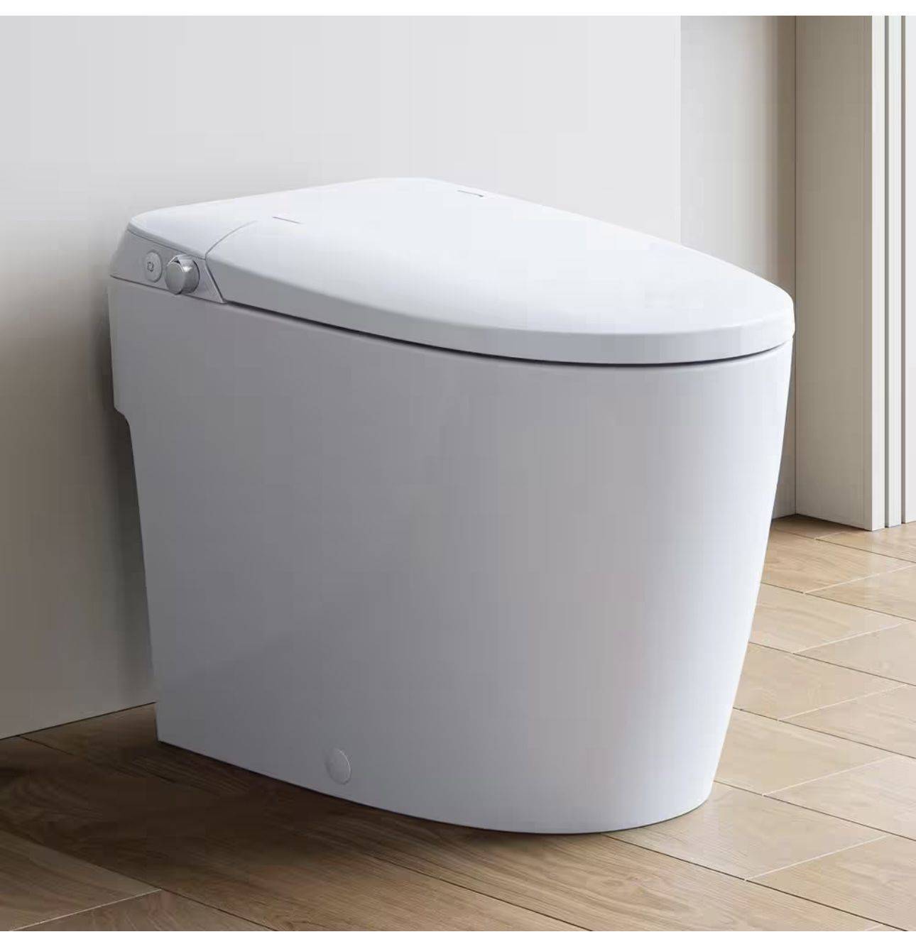 HOROW Non-Electric Elongated Bidet Toilet 1.0 GPF in White with ADA Chair Height, Foot Kick to Flush, Map Flush 1000 g
