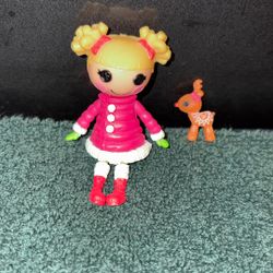 Lalaloopsy Mini Doll. Holly Sleigh Bells.  &. Pet