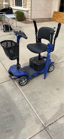Blue 4-Wheel Electric Mobility Scooter