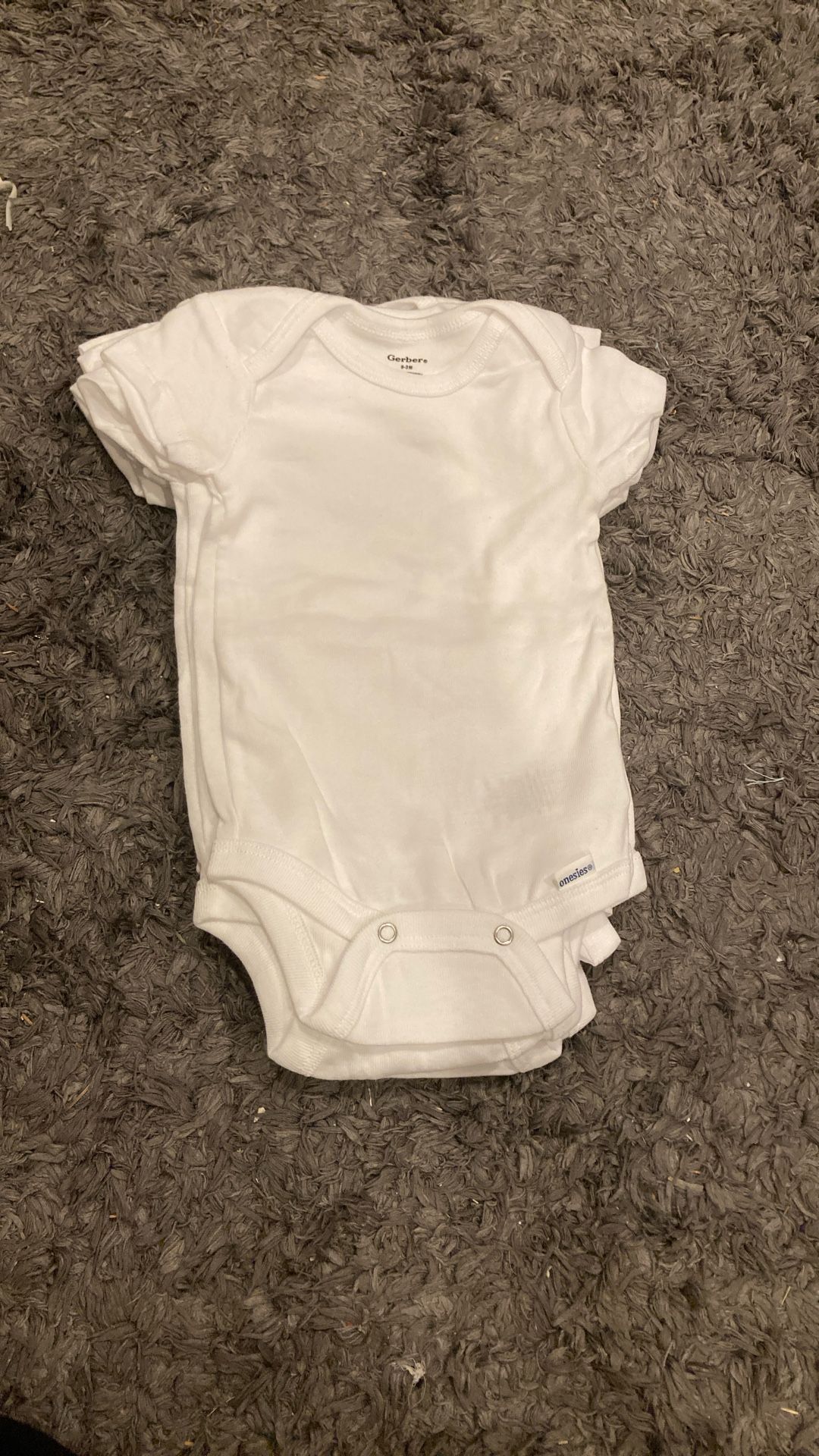 0-3 Months White onesies