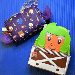 Loungefly Willie Wonka Oompa Loompa Mini Backpack and Willie Wonka Candy Exclusive Crossbody - Both NWTs