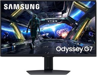 Samsung 32” Odyssey G7 (G70D) 4K UHD IPS 144Hz 1ms(GtG) Smart Gaming Monitor, G-Sync Compatible, AMD Freesync Premium, Vivid Colors, Adjustable Stand,