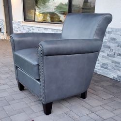 Abbyson Topgrain Leather Accent Chair 