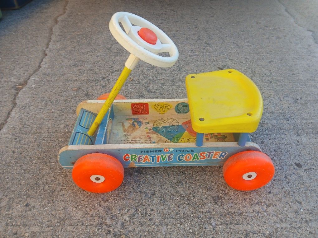 Vintage Fisher Price Riding Toy and Chatter Phone